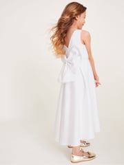 Monsoon White Oversized Sabrina Bow Communion Dress - Image 1 of 4