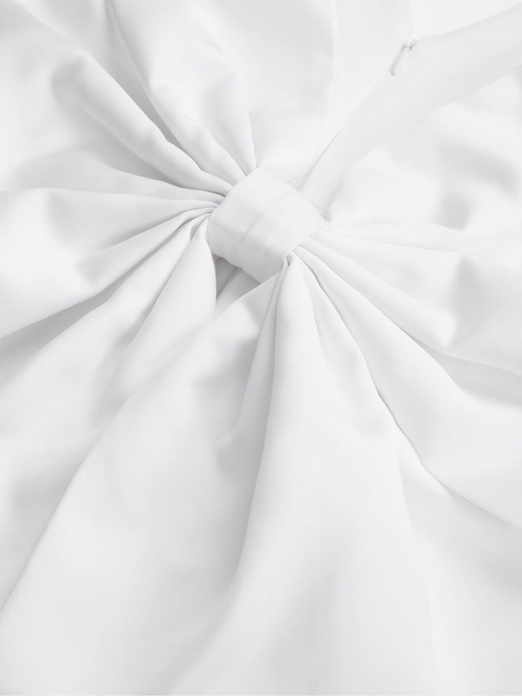 Monsoon White Oversized Sabrina Bow Communion Dress - Image 4 of 4
