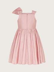 Monsoon Pink Freya Bow Detail Taffeta Dress - Image 5 of 6