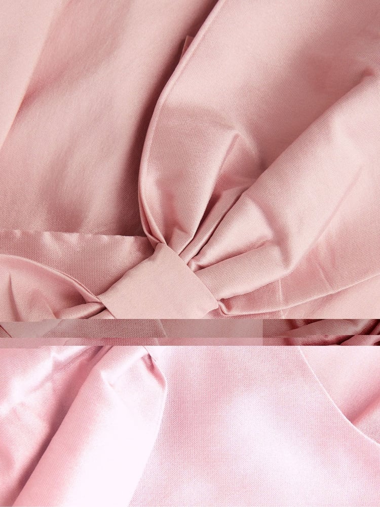 Monsoon Pink Freya Bow Detail Taffeta Dress - Image 6 of 6