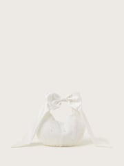 Monsoon Natural Pearly Bow Handle Tulle Bag - Image 2 of 4
