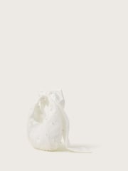 Monsoon Natural Pearly Bow Handle Tulle Bag - Image 3 of 4