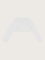 Monsoon White Niamh Pearl Embellished 100% Cotton Cardigan - Image 2 of 3