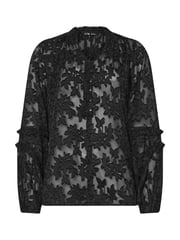 Long Tall Sally Black Floral Jacquard Blouse - Image 5 of 5