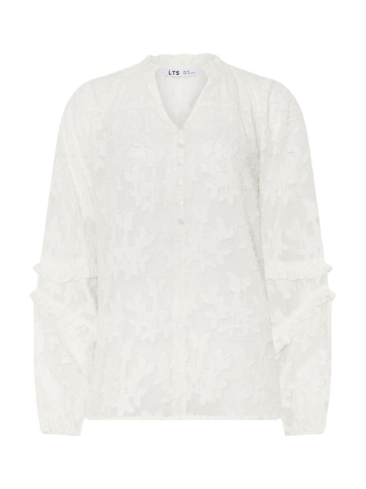 Long Tall Sally White Floral Jacquard Blouse - Image 5 of 5