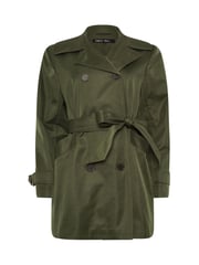 M&Co Green Short Dipped Back Trench Coat - Image 5 of 5