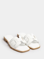 Yours Curve White Wide Fit Cut Out Sandal - Image 3 of 5