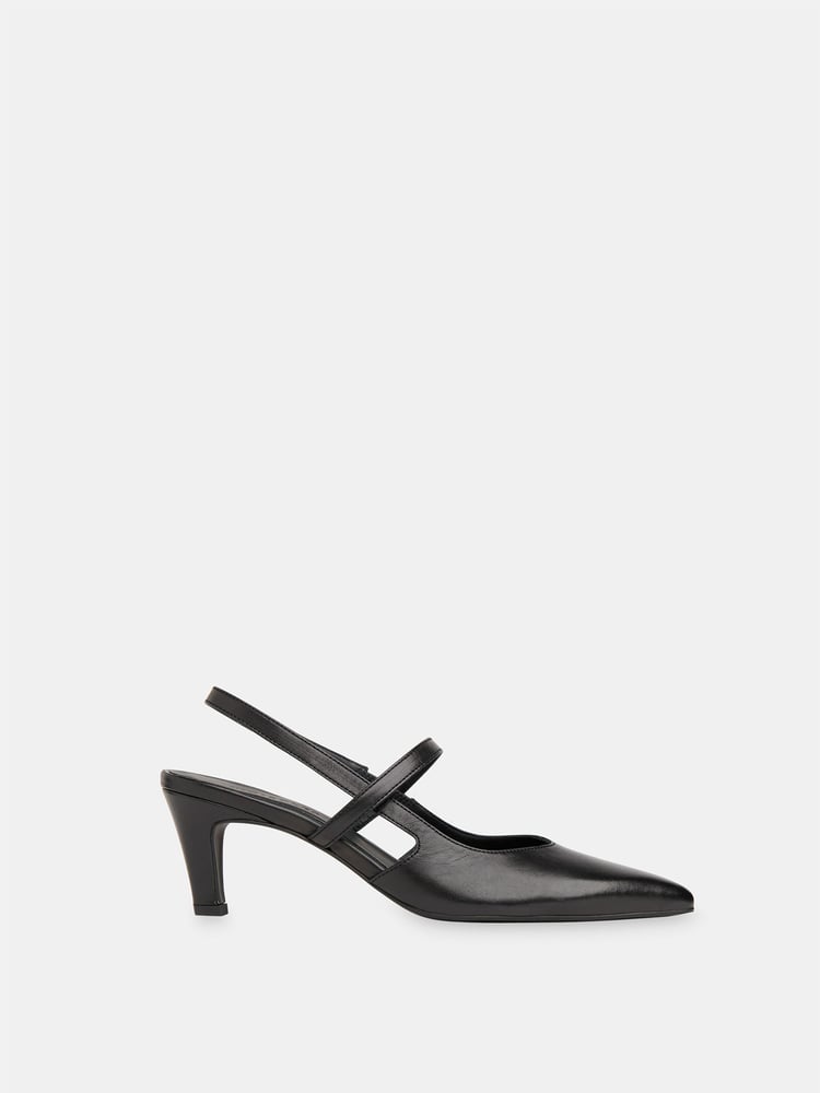 Whistles Black Cecily Slingback Heels - Image 2 of 4