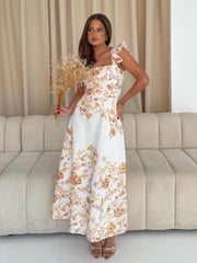 Girl In Mind White Orla Broderie Anglaise Maxi Dress - Image 1 of 7