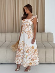 Girl In Mind White Orla Broderie Anglaise Maxi Dress - Image 3 of 7