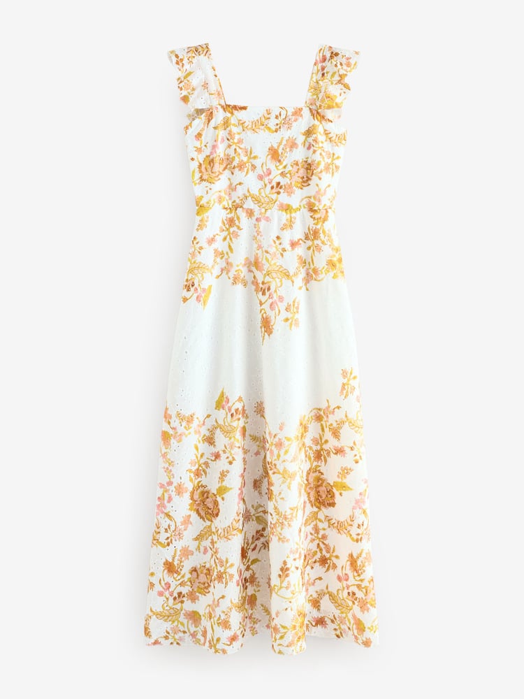 Girl In Mind White Orla Broderie Anglaise Maxi Dress - Image 7 of 7