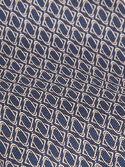 Reiss Navy Caruso Silk Geometric-Print Tie - Image 4 of 4