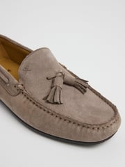 Suede Driver Loafer With Tassel - Image 4 of 6