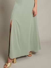Monsoon Green Monika Halter Chiffon Maxi Dress - Image 4 of 5