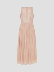 Monsoon Pink Alice Sleeveless Tulle Midi Dress - Image 5 of 5