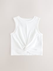 Black/White Wrap Front Rib Vests 2 Pack (3-16yrs) - Image 2 of 6