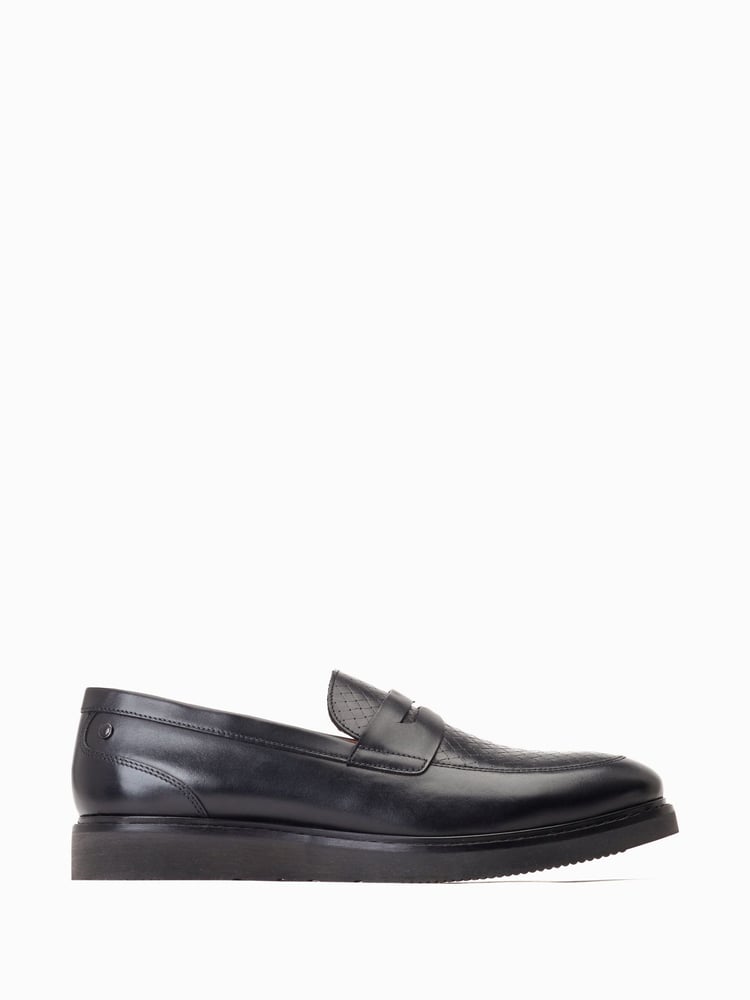 Base London Sid Slip On Black Loafers - Image 1 of 6