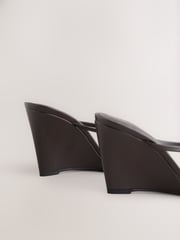 Chocolate Brown Forever Comfort® Toe Thong Wedge Heels - Image 2 of 4
