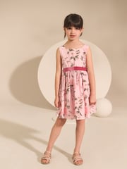 Pink Floral Print Prom Dress (3-12yrs) - Image 2 of 6
