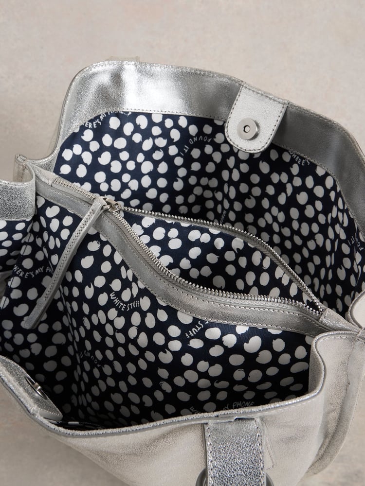 White Stuff Silver Hannah Leather Tote - Image 5 of 5