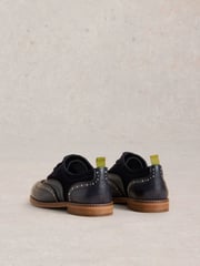 White Stuff Blue Thistle Studded Lace Up Brogues - Image 3 of 4