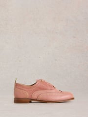 White Stuff Pink Thistle Studded Lace Up Brogues - Image 1 of 4