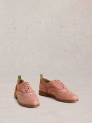 White Stuff Pink Thistle Studded Lace Up Brogues - Image 2 of 4