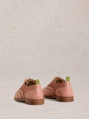 White Stuff Pink Thistle Studded Lace Up Brogues - Image 3 of 4