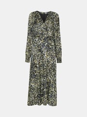 Whistles Green Petite Marlow Leopard Swirl Dress - Image 4 of 4