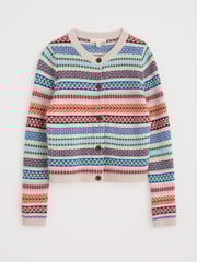 Seasalt Cornwall Black Multi Percella Cove Fair Isle Cardigan - Image 4 of 5
