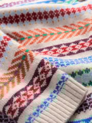 Seasalt Cornwall Black Multi Percella Cove Fair Isle Cardigan - Image 5 of 5