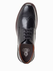 Base London Flight Lace up Brogue Black Shoes - Image 4 of 6