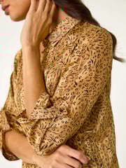 Roman Natural Animal Print Collared Shirt - Image 1 of 5