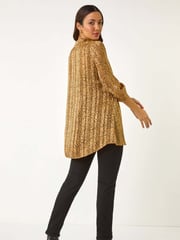 Roman Natural Animal Print Collared Shirt - Image 3 of 5