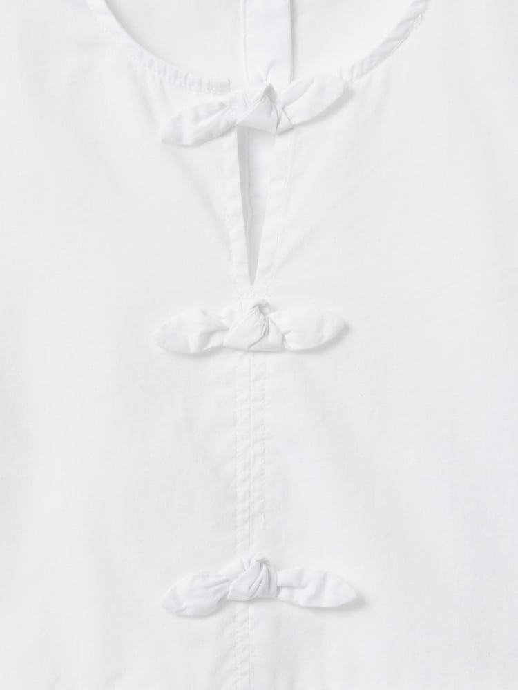 Gap White Puff-Sleeve Peplum Bow Top (4-13yrs) - Image 5 of 5