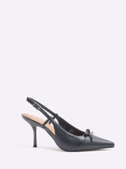 River Island Black Bow Sling Back Court Shoes - Image 2 of 6