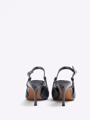 River Island Black Bow Sling Back Court Shoes - Image 4 of 6