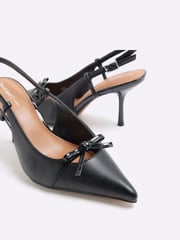 River Island Black Bow Sling Back Court Shoes - Image 5 of 6