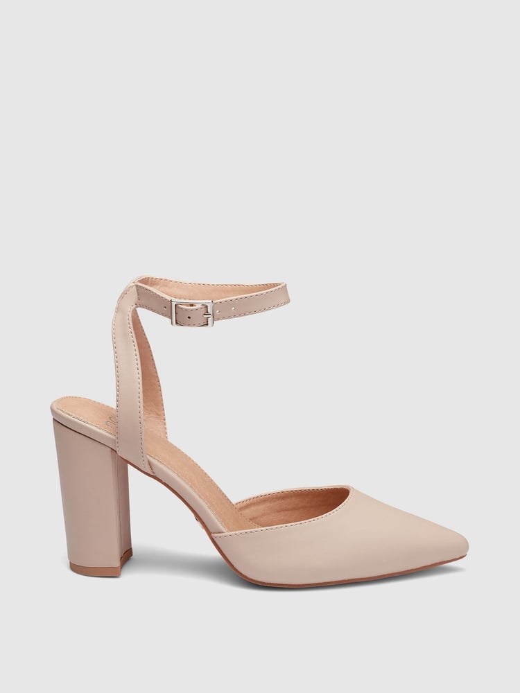 Novo Nude Ivie Block Heel Point Toe Ankle Strap Court Shoes - Image 2 of 4 Novo Nude Ivie Block Heel Point Toe Ankle Strap Court Shoes - Image 2 of 4