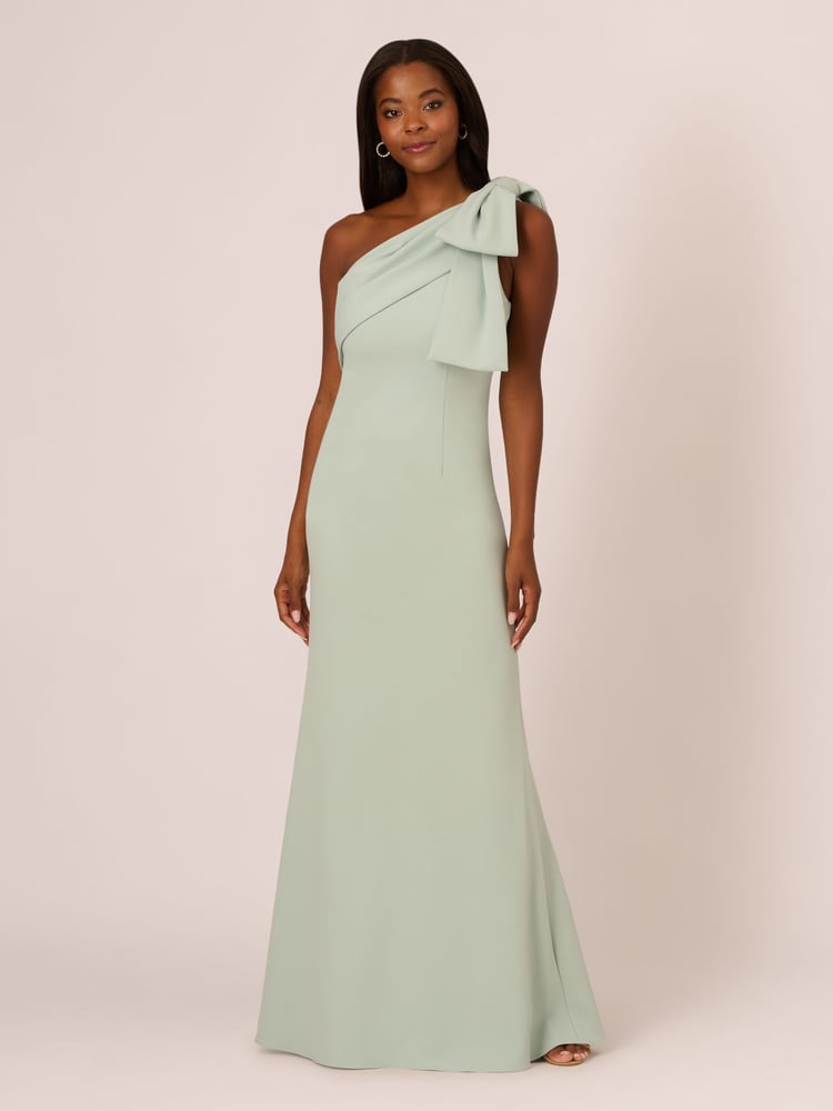 Adrianna Papell Stretch Crepe Long Dress - Image 1 of 7