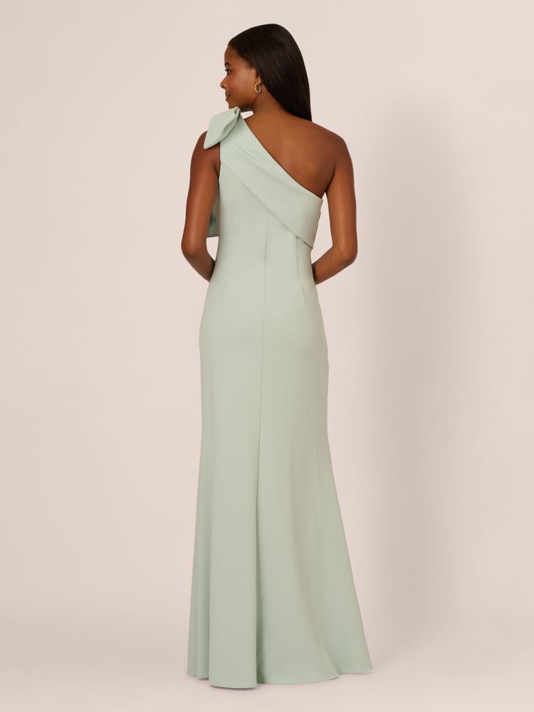 Adrianna Papell Stretch Crepe Long Dress - Image 2 of 7