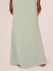 Adrianna Papell Stretch Crepe Long Dress - Image 3 of 7