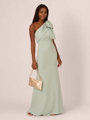 Adrianna Papell Stretch Crepe Long Dress - Image 5 of 7