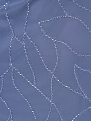 Adrianna Papell Blue Beaded Blouson Long Dress - Image 6 of 6