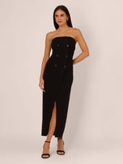 Adrianna by Adrianna Papell Knit Crepe Black Blazer Dress - Image 1 of 7