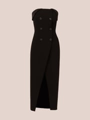 Adrianna by Adrianna Papell Knit Crepe Black Blazer Dress - Image 6 of 7