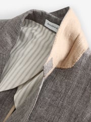 Banana Republic Grey Herringbone 100% Linen Suit Jacket - Image 6 of 6