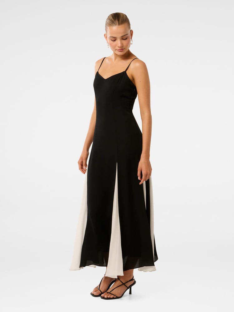 Forever New Black Dahlia Contrast Godet Maxi Dress - Image 4 of 4