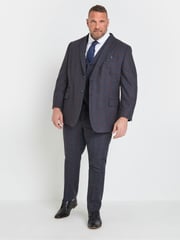 BadRhino Big & Tall Blue Checked Tweed Waistcoat - Image 2 of 4