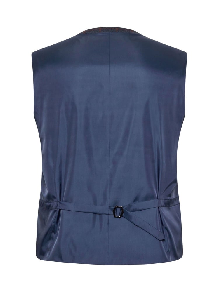 BadRhino Big & Tall Blue Checked Tweed Waistcoat - Image 4 of 4
